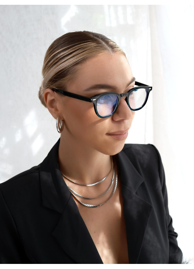 NAPLES BLACK CLEAR LENS