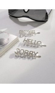 SORRY BOYS STRASS HAIRCLIP SET OF 3