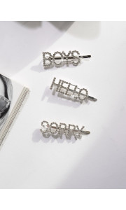 SORRY BOYS STRASS HAIRCLIP SET OF 3