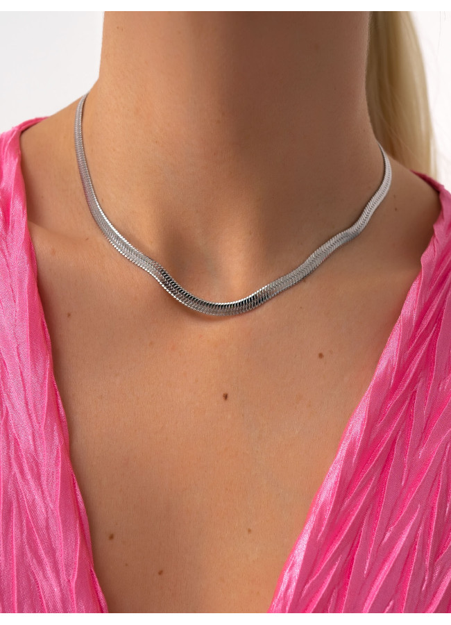 SILVER SNAKE CHAIN NECKLACE
