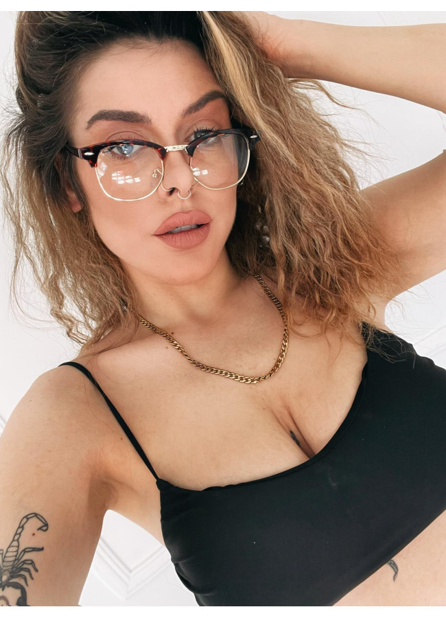 VINTAGE LEOPARD CLEAR LENS
