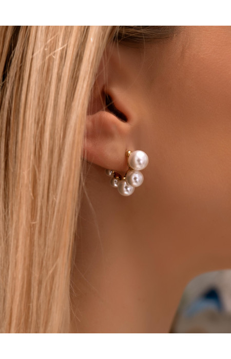 PEARLITA  HOOP EARRINGS