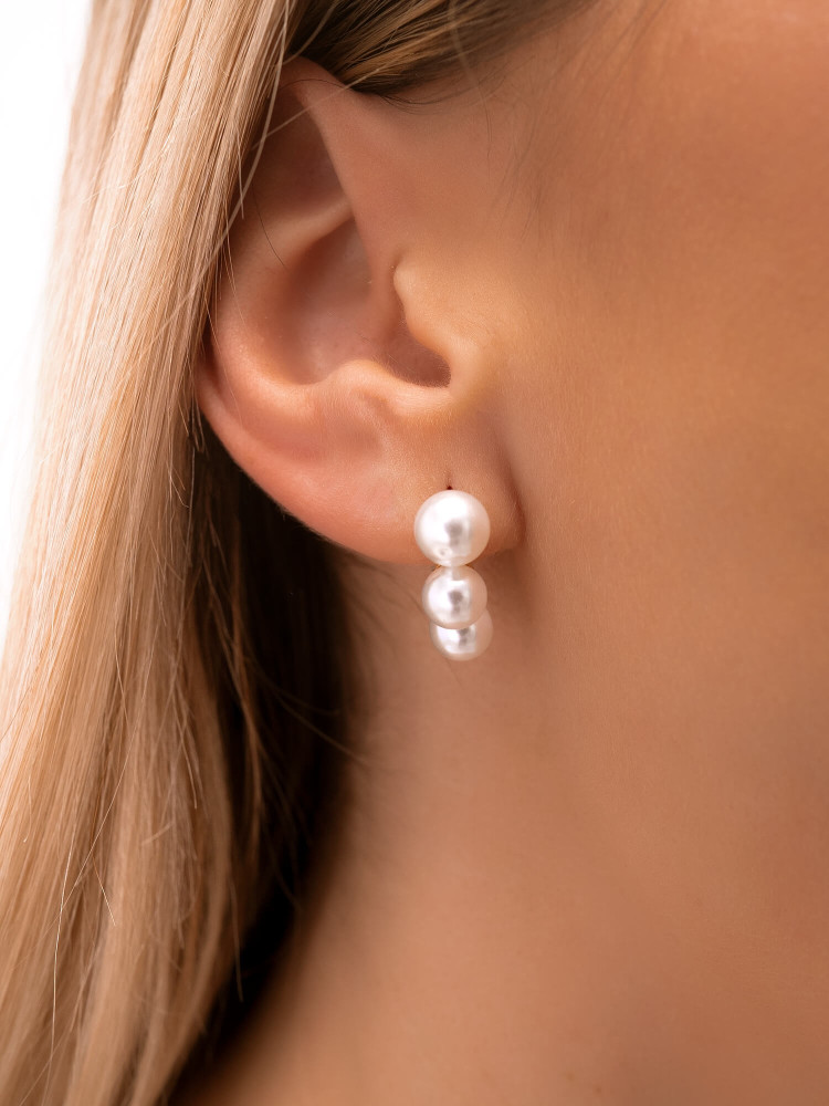 PEARLITA  HOOP EARRINGS