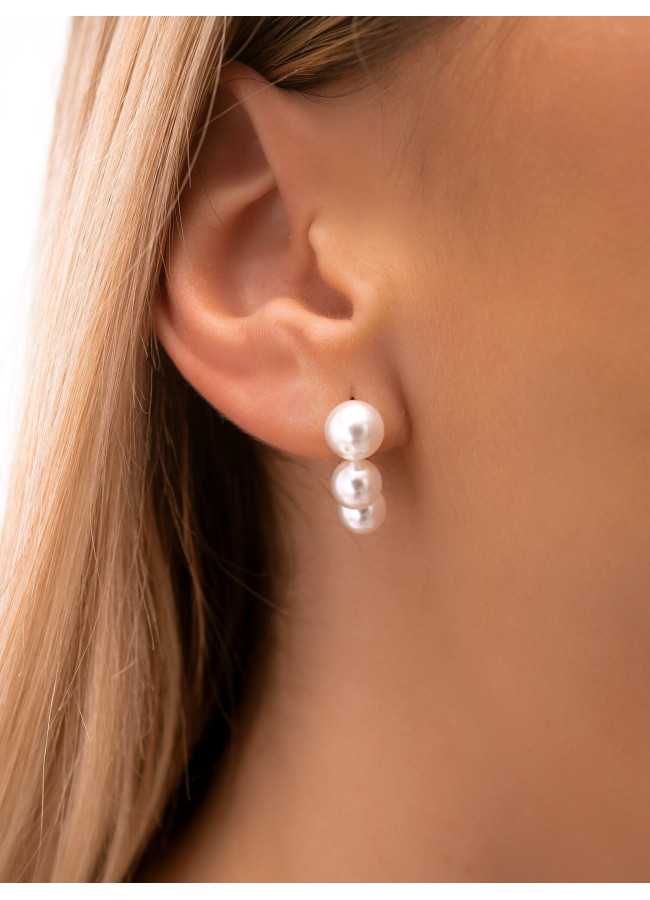 PEARLITA  HOOP EARRINGS