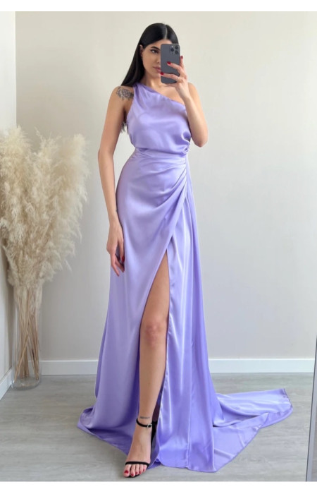 ARTESY  MAXI LILAC SATIN DRESS