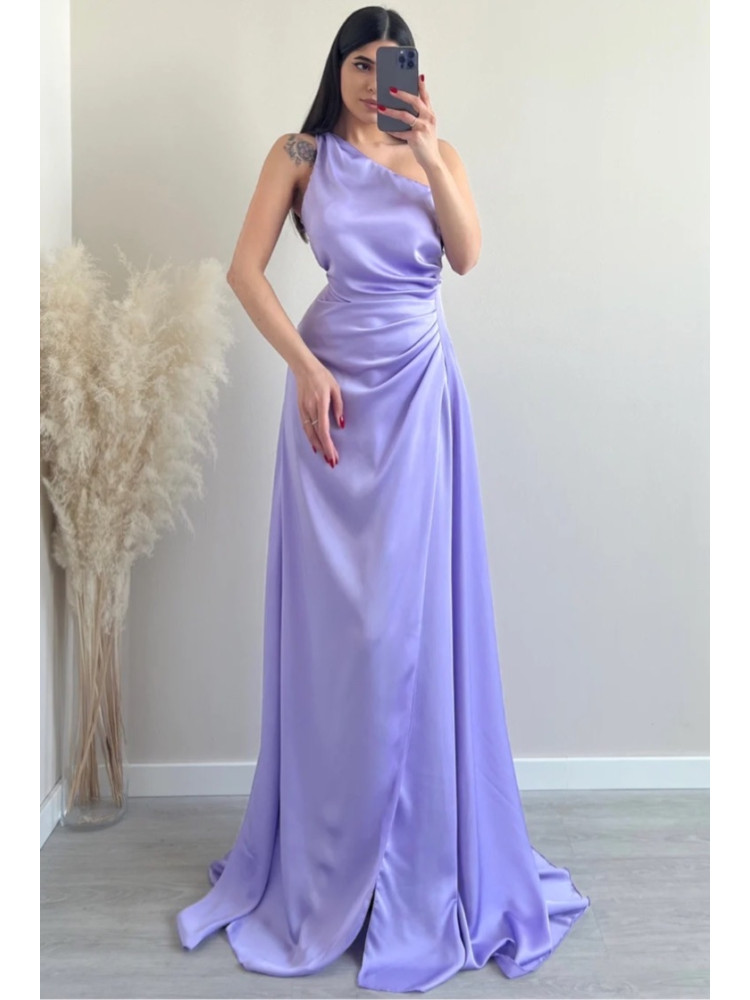 ARTESY  MAXI LILAC SATIN DRESS