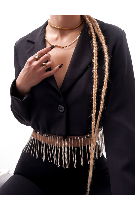 KRISTI CROP BLACK BLAZER