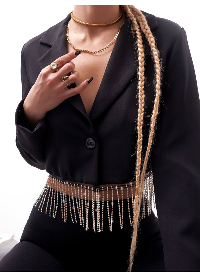 KRISTI CROP BLACK BLAZER