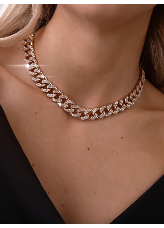 FARNESE GOLD STRASS NECKLACE