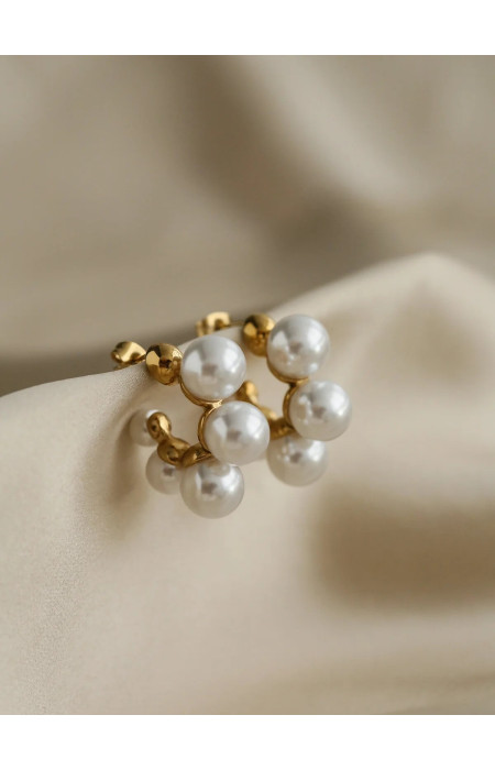 PEARLITA  HOOP EARRINGS