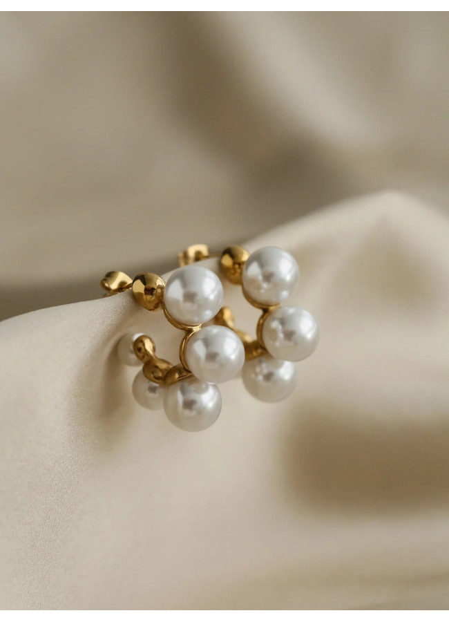 PEARLITA  HOOP EARRINGS
