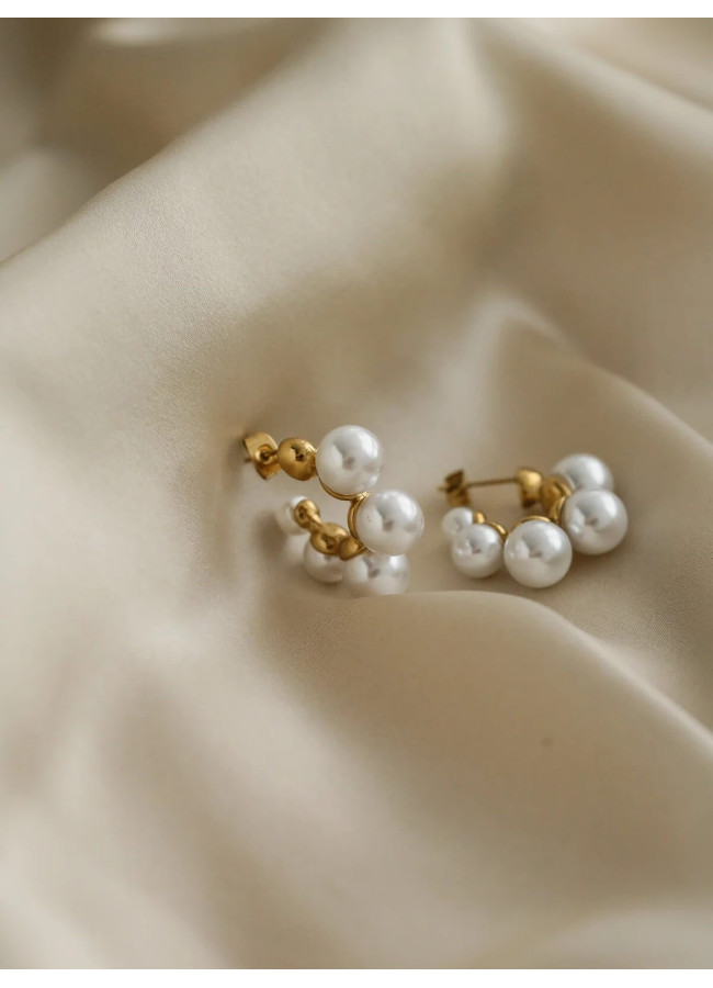 PEARLITA  HOOP EARRINGS