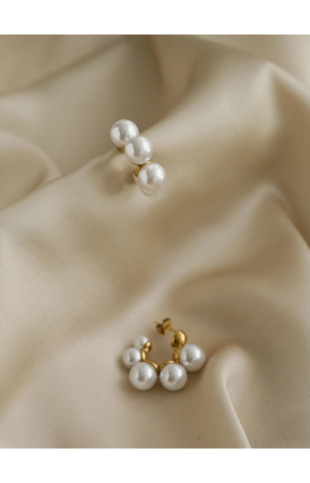 PEARLITA  HOOP EARRINGS