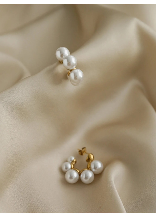PEARLITA  HOOP EARRINGS