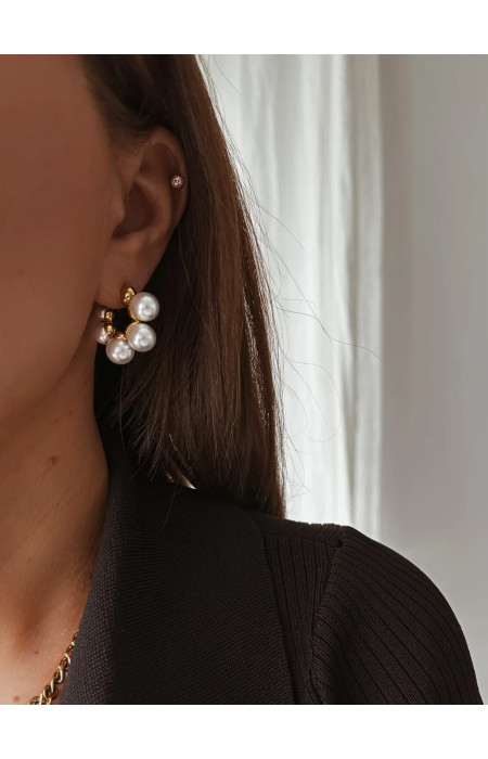 PEARLITA  HOOP EARRINGS