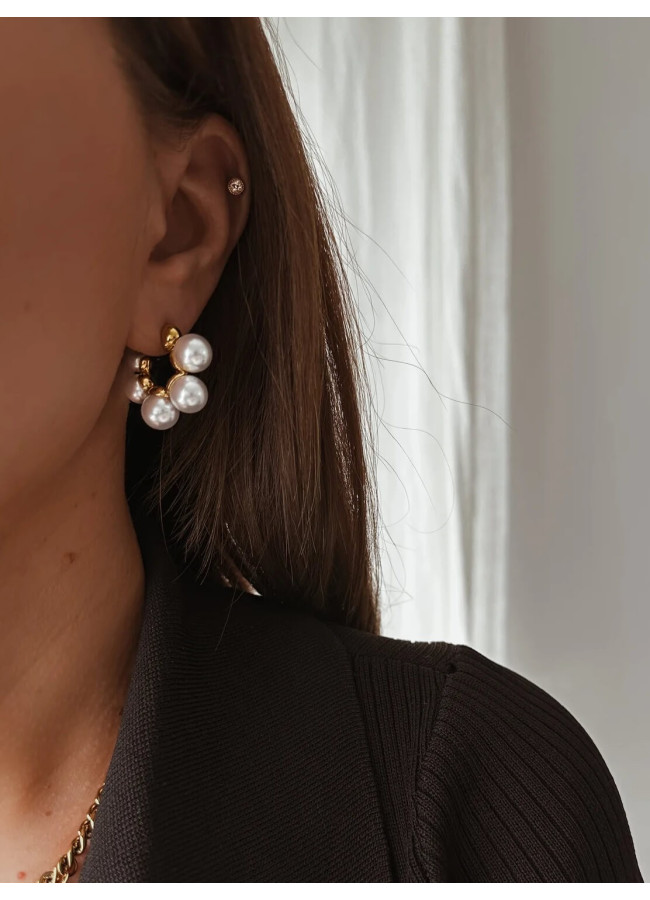 PEARLITA  HOOP EARRINGS