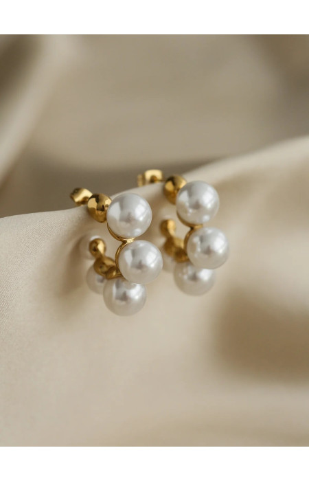 PEARLITA  HOOP EARRINGS