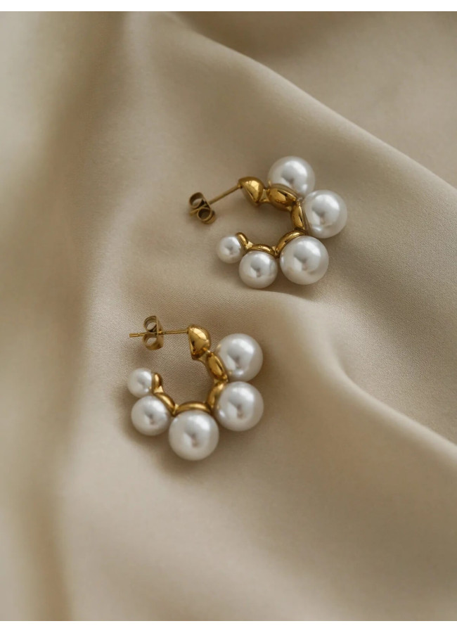 PEARLITA  HOOP EARRINGS
