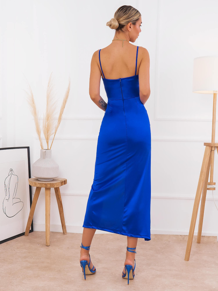 BLUE SATIN DRESS - NUMA