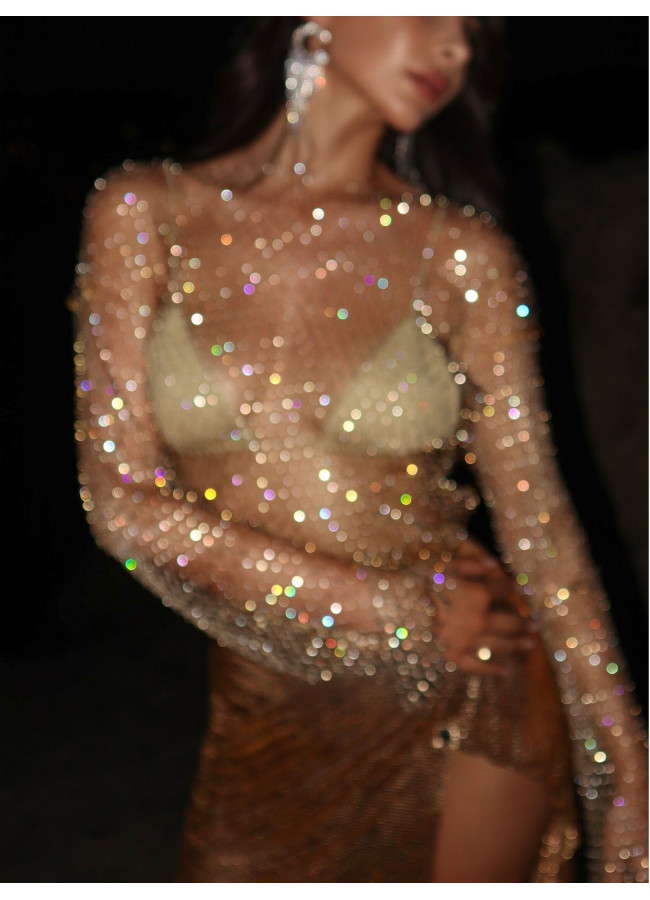 GAIA GOLD STRASS TOP