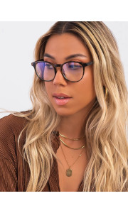 ANNAKEY PONTE LEOPARD BLUE LENS