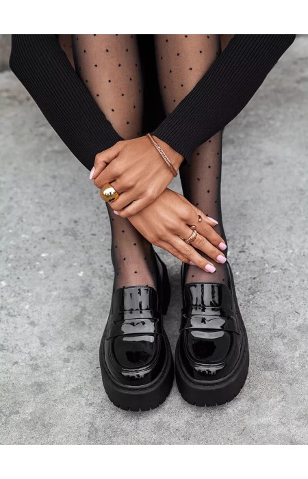 ΜΑΥΡΑ ΛΟΥΣΤΡΙΝ LOAFERS - MEDORA