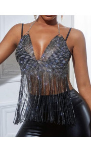ΜΑΥΡΟ STRASS TOP - YOUNG