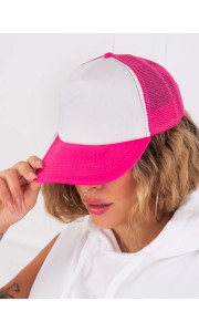 TRUCKER FUCHSIA & WHITE HAT