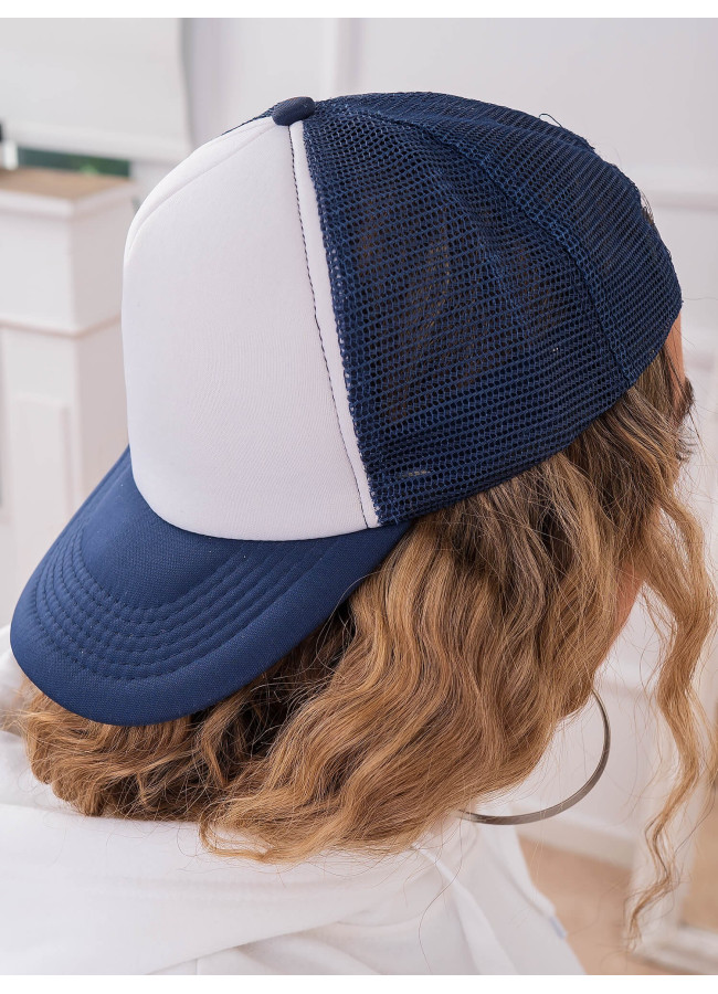 TRUCKER BLUE & WHITE HAT