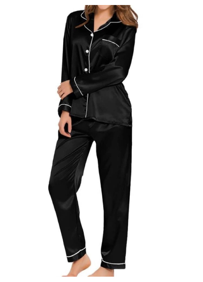 MILLER BLACK SATIN PYJAMA