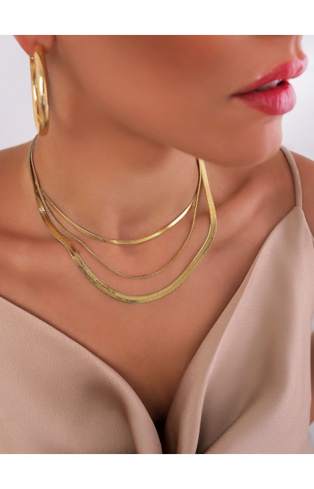 ARIADNE GOLD TRIPLE NECKLACE