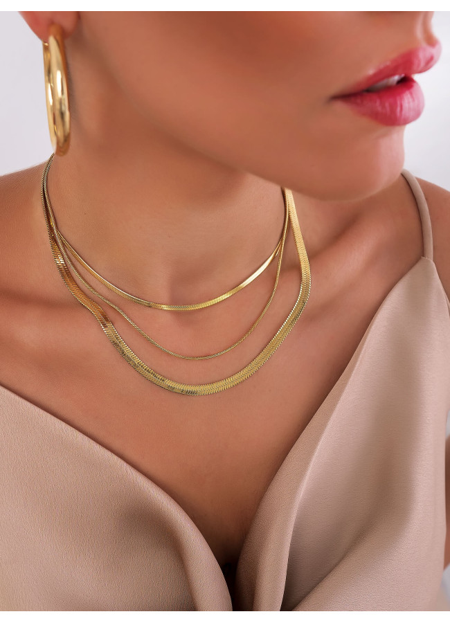 ARIADNE GOLD TRIPLE NECKLACE