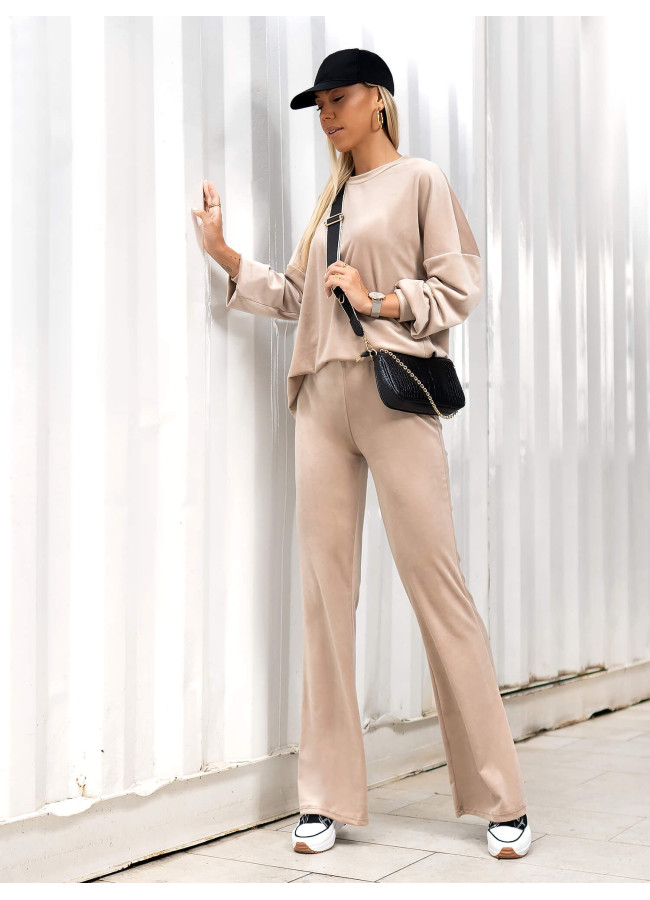 GIORGIA BEIGE VELOUR SET