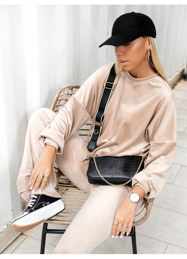 GIORGIA BEIGE VELOUR SET