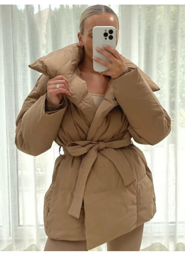 VERGEL CAMEL PUFFER JACKET