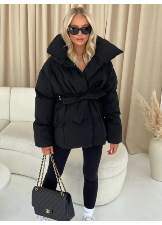 VERGEL BLACK PUFFER JACKET