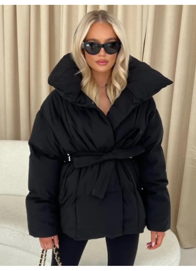VERGEL BLACK PUFFER JACKET