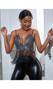 ΜΑΥΡΟ STRASS TOP - YOUNG