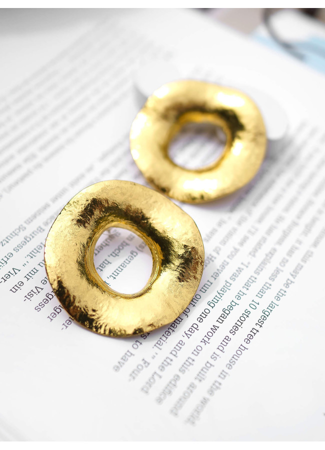 CΙRCLE GOLD EARRINGS