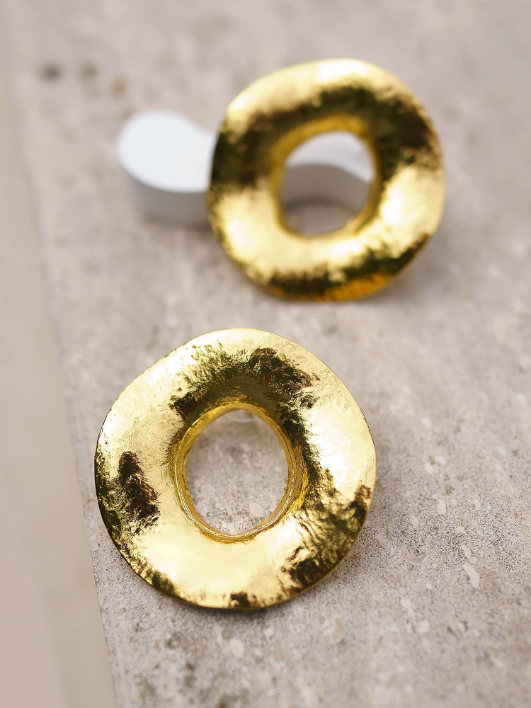 CΙRCLE GOLD EARRINGS