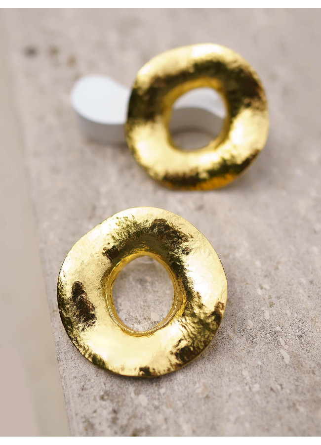 CΙRCLE GOLD EARRINGS