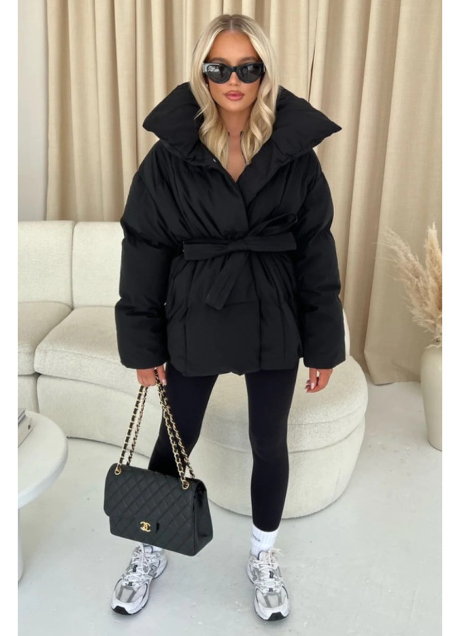 VERGEL BLACK PUFFER JACKET