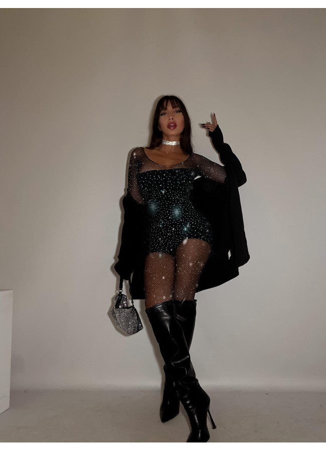 FANTASIA BLACK BODYSTOCKING