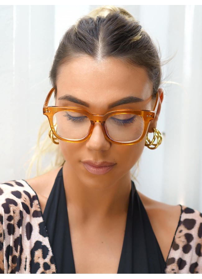EVALINA APRICOT CLEAR LENS