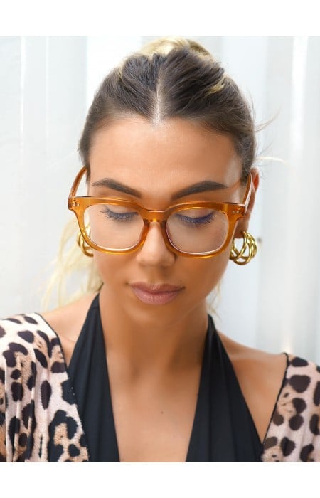 EVALINA APRICOT CLEAR LENS