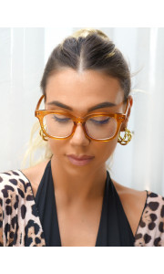 EVALINA APRICOT CLEAR LENS