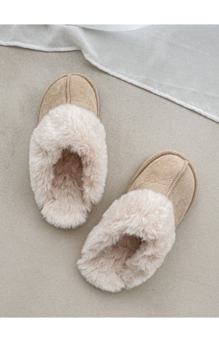 LILY BEIGE SLIPPERS