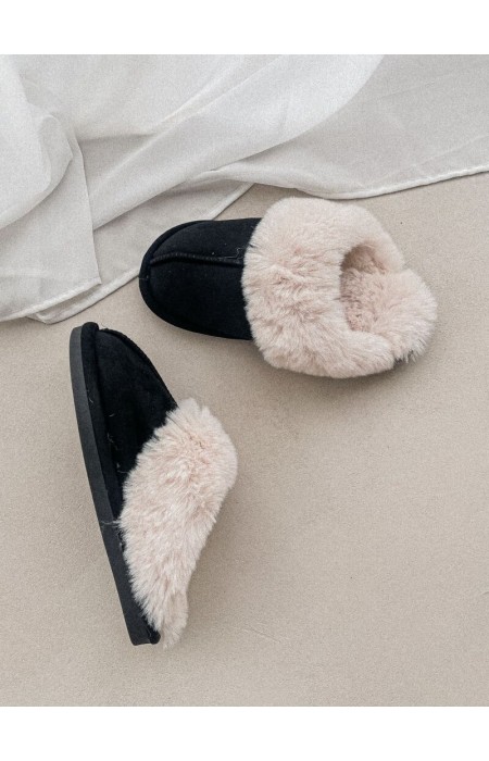 LILY BLACK SLIPPERS