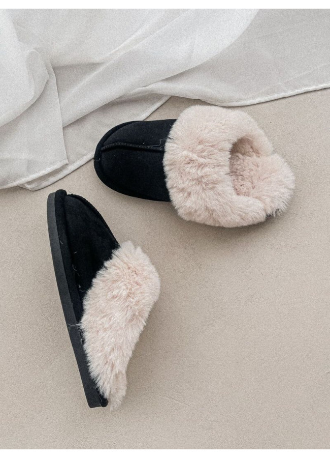 LILY BLACK SLIPPERS