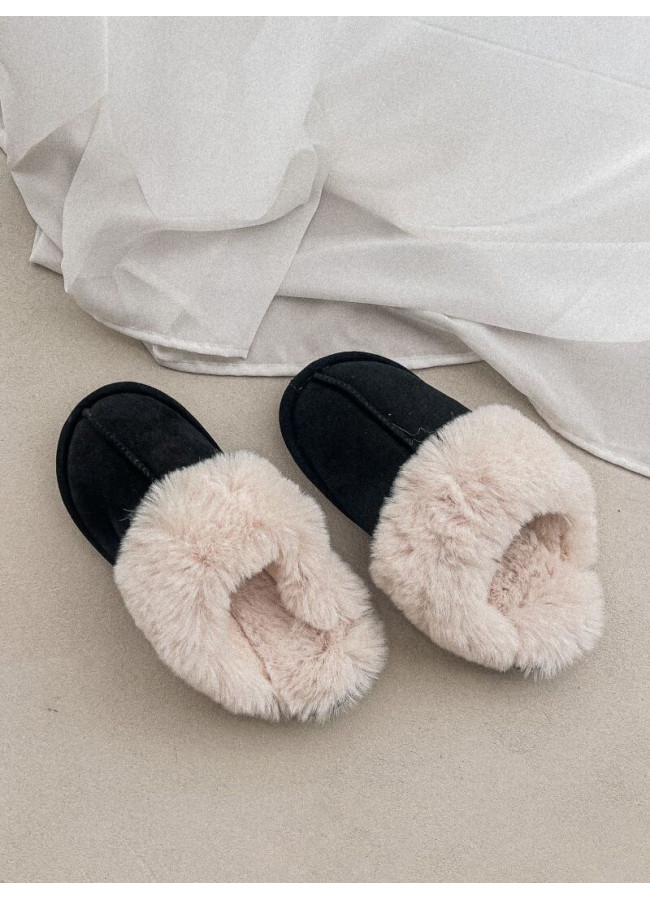 LILY BLACK SLIPPERS